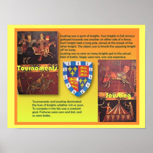 History, Middle Ages, Mediaeval tournaments Poster