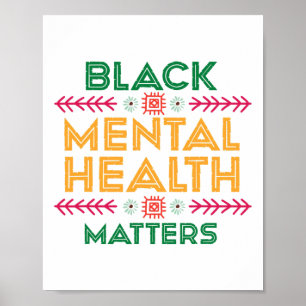 History Month For Black Mental Health Problems Poster