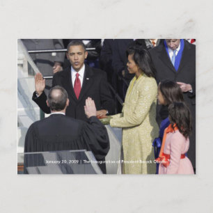 HISTORY: Obama Family at Inauguration Ceremony Postcard