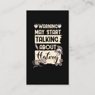 History Occupation Funny Historian Business Card