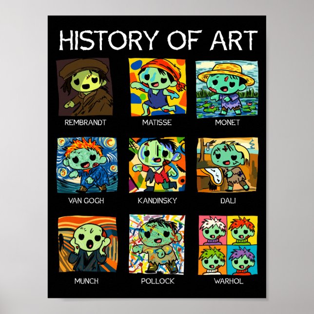 History of Art Zombie Parody Poster (Front)