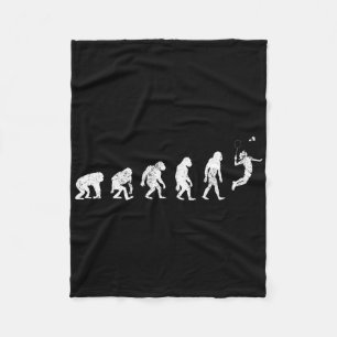 History Of Badminton Lover Print Funny Badminton E Fleece Blanket