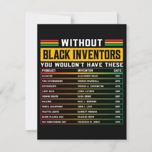 History Of Forgotten Black Inventors Black History Holiday Card