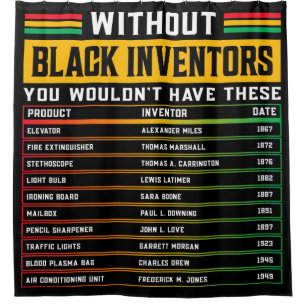 History Of Forgotten Black Inventors Black History Shower Curtain