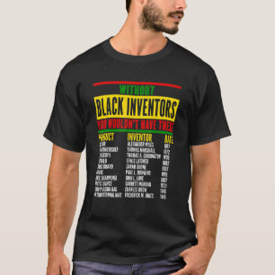 History Of Forgotten Black Inventors Black History T-Shirt
