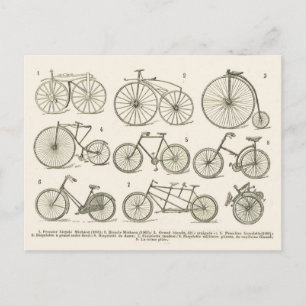 History of French bicycles, published in 1920 Postcard