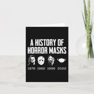 History Of Horror Masks Lazy Halloween Costume Fac Card