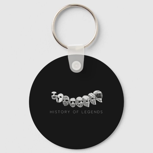 History Of Legends Cool Goaltender Helmet Sport Lo Key Ring (Front)