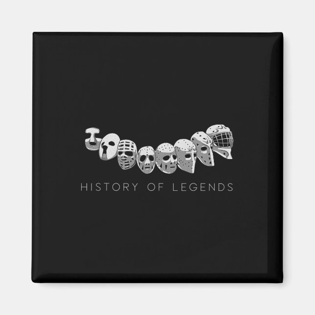 History Of Legends Cool Goaltender Helmet Sport Lo Magnet (Front)