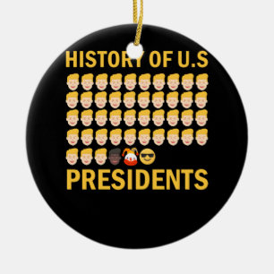 History of U.S Presidents 46th Cool President Ceramic Tree Decoration