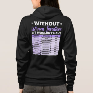 History of Women Inventors, Purple Women's Day Hoodie