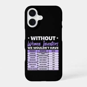 History of Women Inventors, Purple Women's Day iPhone 16 Case