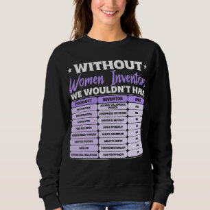 History of Women Inventors, Purple Women's Day Sweatshirt