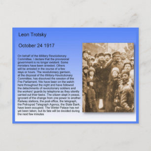 History,  Russian Revolution, Trotsky Speech 1917 Postcard