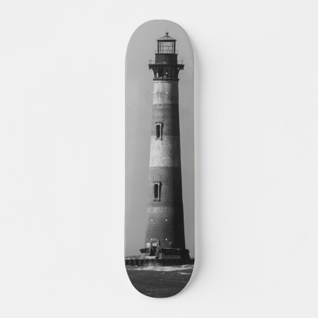 History Stands Tall Grayscale Skateboard (Front)