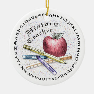 History Teacher Ceramic Tree Decoration