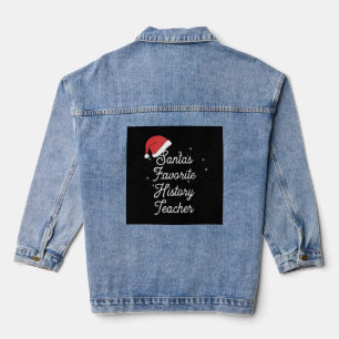 History Teacher Christmas Denim Jacket
