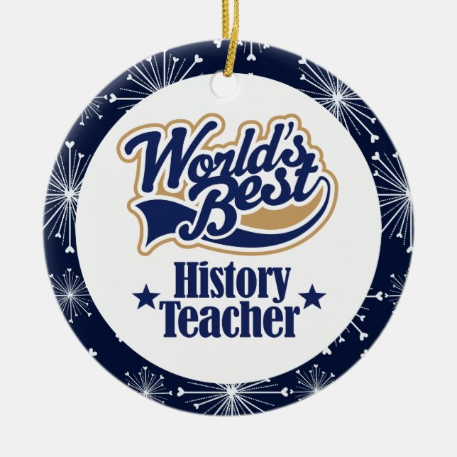 History Teacher Gift Ornament (Front)