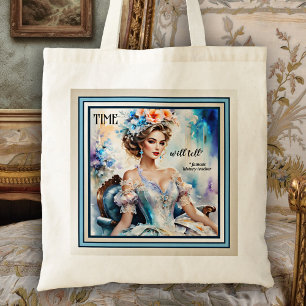 History Teacher Quote Vintage Lady Portrait Tote Bag