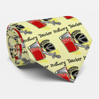 History Teacher Sword Book Knight Tie