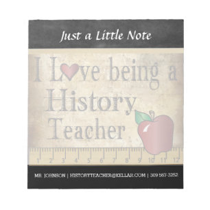 History Teacher Vintage Style Notepad