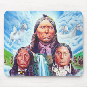 History Template Indian Chiefs Native Americans Mouse Mat