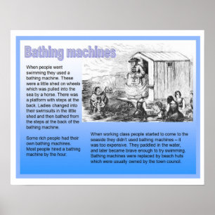 History, Victorians, Bathing Machines Poster