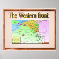 History, World War I, Western front, map