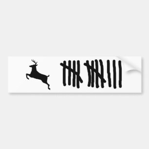 Hit Deer Tally Bumper Sticker