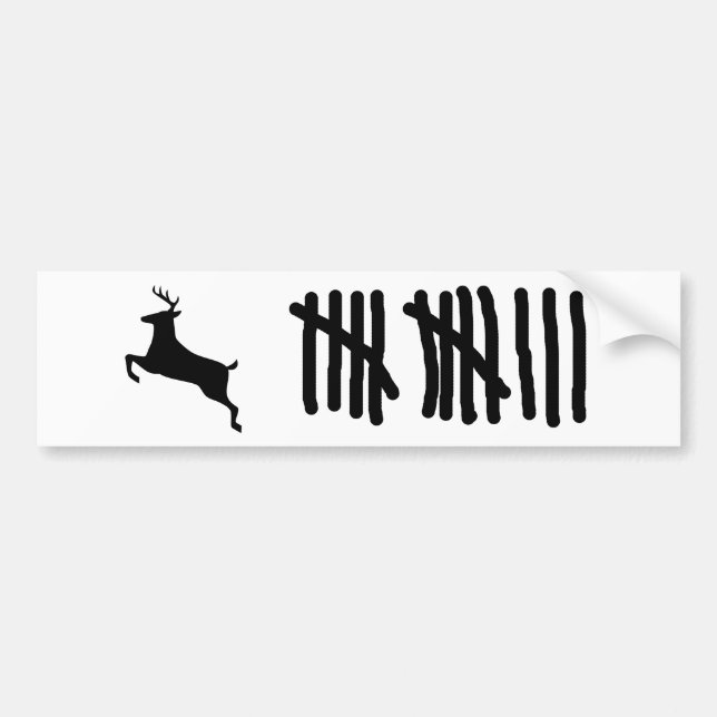 Hit Deer Tally Bumper Sticker (Front)