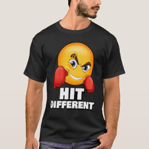 Hit Different Meme Emote Fitness Gym Workout Boxi T-Shirt
