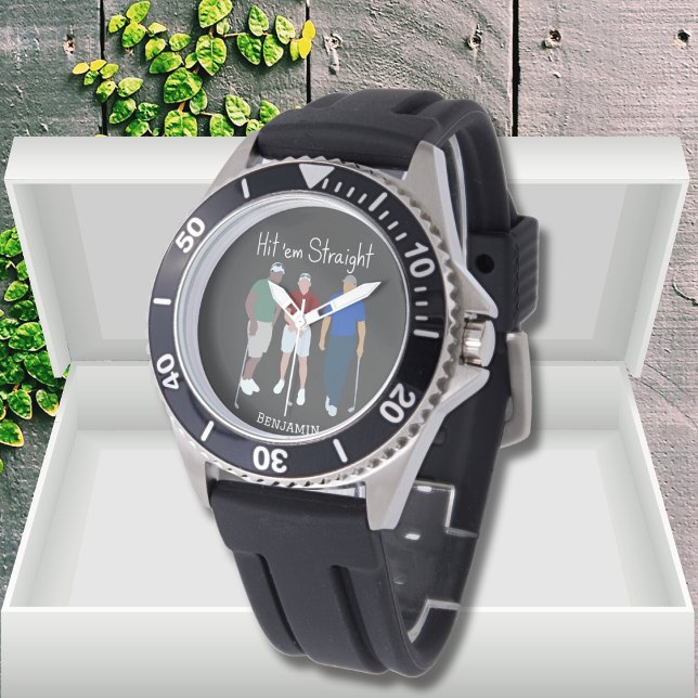 Hit 'em Straight Digital Golfers Custom  Watch (Creator Uploaded)