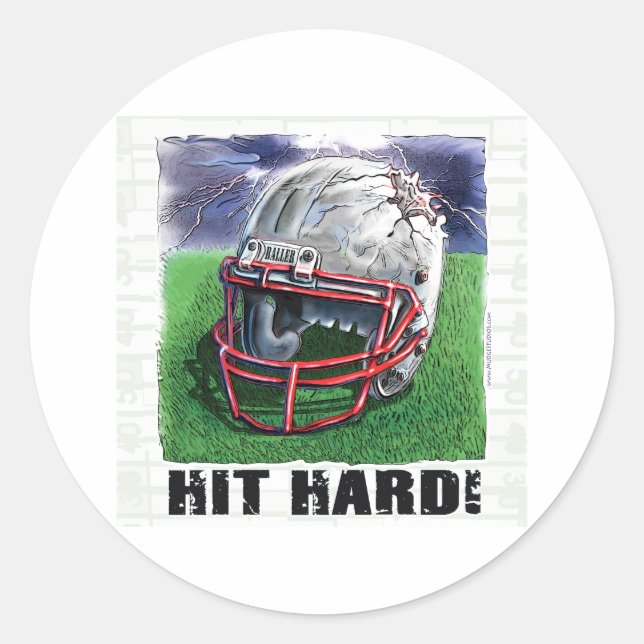 Hit Hard! Helmet Sticker (Front)