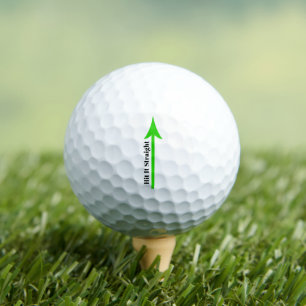 Hit It Straight Green Arrow Golf Balls