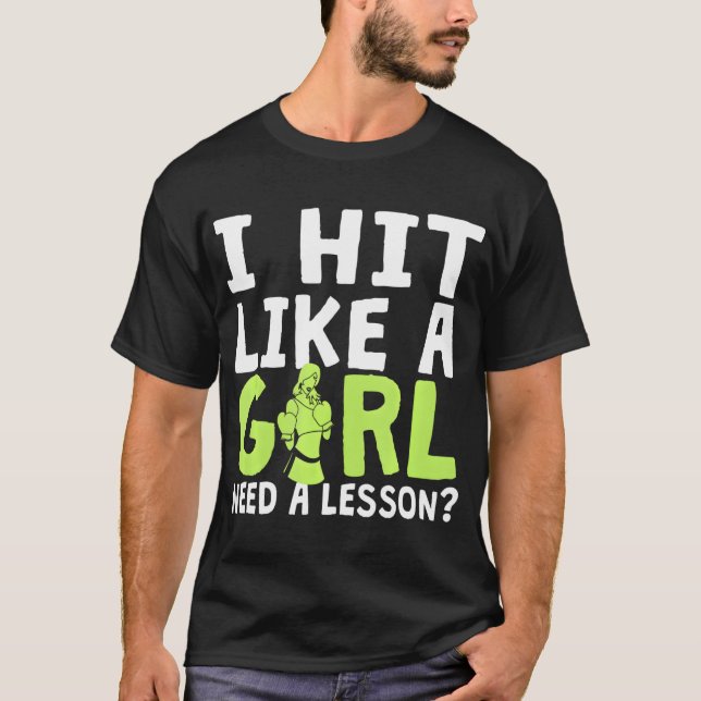 HIT LIKE A GIRL BOXING Ladies Boxing Wear Girls T-Shirt (Front)