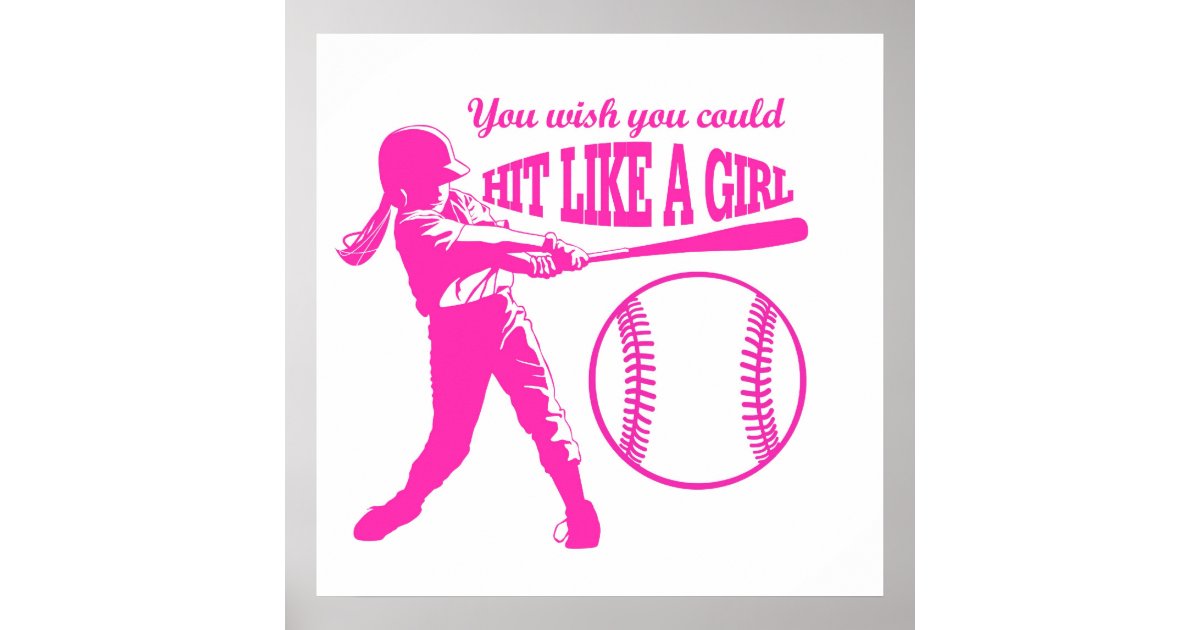 Hit Like A Girl Poster Zazzle