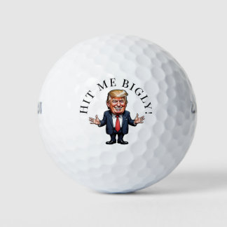 Hit Me Bigly Trump Personalise Golf Balls