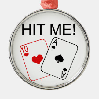 HIT ME! Blackjack Metal Tree Decoration