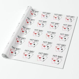 HIT ME! Blackjack Wrapping Paper