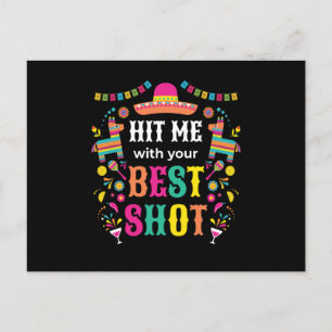 Hit Me Pinata Birthday Postcard