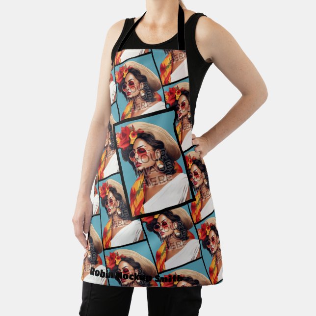 Hit My Pics Add Photo Personalise 2 Custom Apron (Insitu)