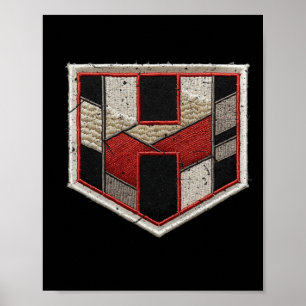 Hit Streak Softll Home Plate Patch Poster