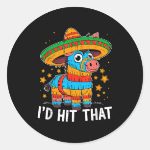 Hit that pinata cinco de mayo mexican celebration classic round sticker