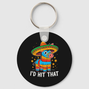 Hit that pinata cinco de mayo mexican celebration key ring