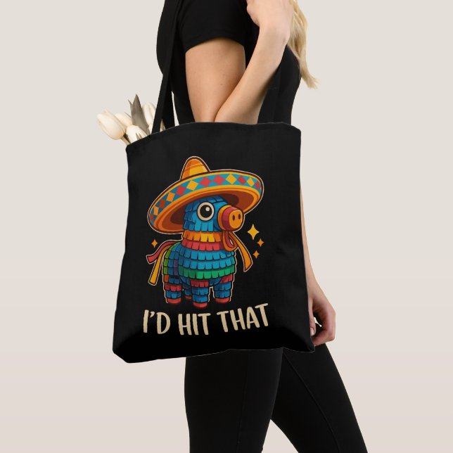 Hit That Pinata Cinco De Mayo Tote Bag (Close Up)