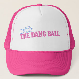 Hit The Dang Ball Funny Baseball Mum Doll Face Trucker Hat
