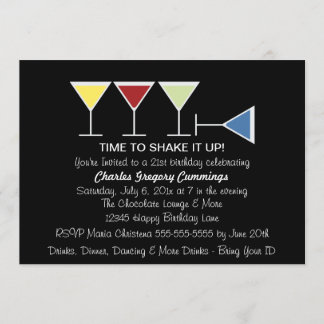 Hit The Floor Birthday Invitation (Black)