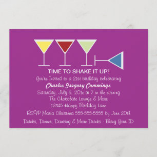 Hit The Floor Birthday Invitation (Purple)