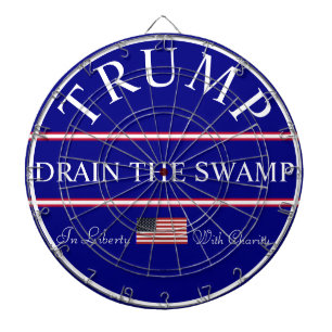 Hit the mark and Drain the Swamp  Dartboard