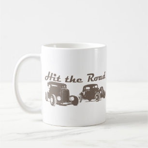 Hit the Road - Hot Rods flat brown Coffee Mug